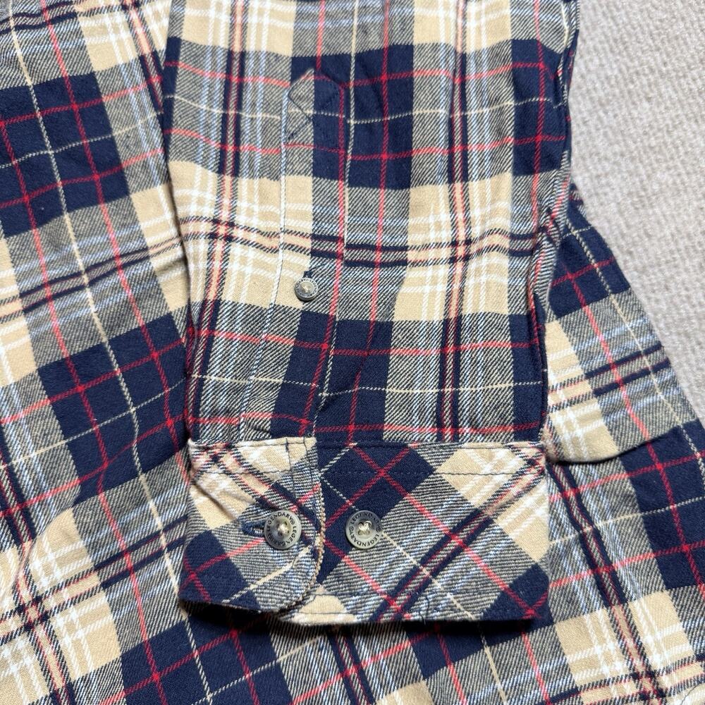 NWT Legendary Whitetails Mens XLT Buck Camp Flannel Shirt Navy Tan Plaid 6464 - Picture 10 of 16